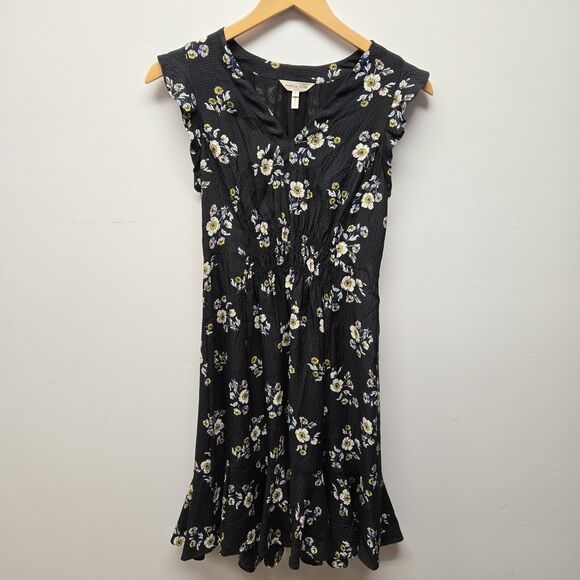 Rebecca Taylor Silk Kelsey Floral Dress sz 0 / XS Elegant Date Night Midi A-Line - Picture 4 of 13